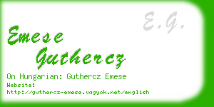 emese guthercz business card